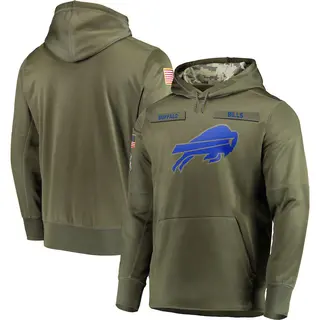 Buffalo Bills Men's 2018 Salute to Service Sideline Therma Performance Pullover Hoodie - Olive