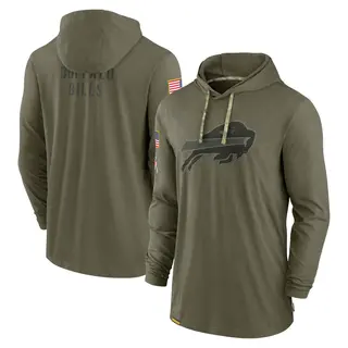 Buffalo Bills Men's 2022 Salute to Service Tonal Pullover Hoodie - Olive
