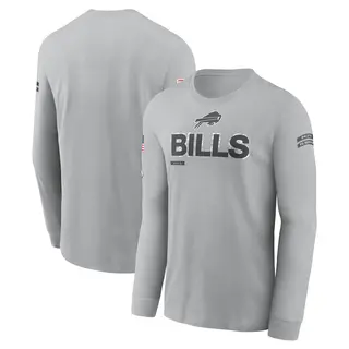 Buffalo Bills Men's 2024 Salute To Service Long Sleeve T-Shirt - Gray