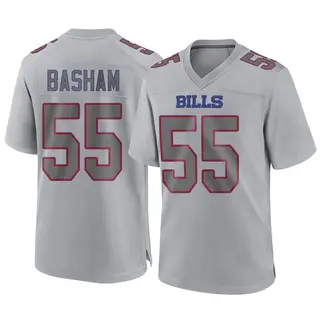 Buffalo Bills Men's Boogie Basham Game Atmosphere Fashion Jersey - Gray