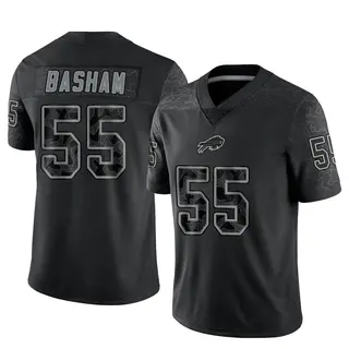 Buffalo Bills Men's Boogie Basham Limited Reflective Jersey - Black