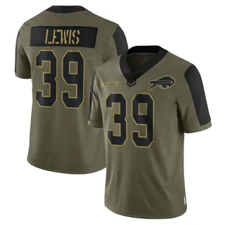 Buffalo Bills Men's Cam Lewis Limited 2021 Salute To Service Jersey - Olive