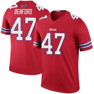Buffalo Bills Men's Christian Benford Legend Color Rush Jersey - Red