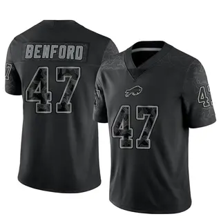 Buffalo Bills Men's Christian Benford Limited Reflective Jersey - Black