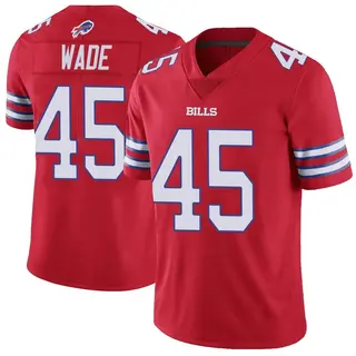 Buffalo Bills Men's Christian Wade Limited Color Rush Vapor Untouchable Jersey - Red
