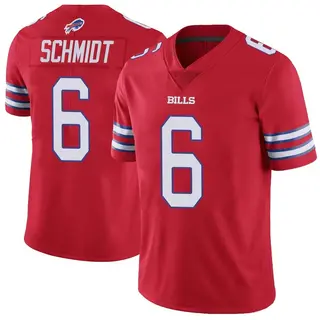 Buffalo Bills Men's Colton Schmidt Limited Color Rush Vapor Untouchable Jersey - Red