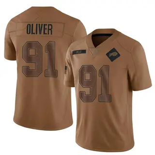 Buffalo Bills Men's Ed Oliver Limited 2023 Salute To Service Jersey - Brown