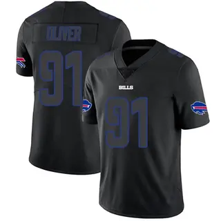 Buffalo Bills Men's Ed Oliver Limited Jersey - Black Impact