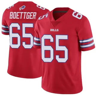 Buffalo Bills Men's Ike Boettger Limited Color Rush Vapor Untouchable Jersey - Red