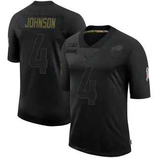 Buffalo Bills Men's Jaquan Johnson Limited 2020 Salute To Service Jersey - Black