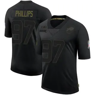 Buffalo Bills Men's Jordan Phillips Limited 2020 Salute To Service Jersey - Black