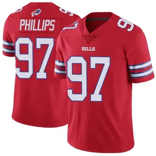Buffalo Bills Men's Jordan Phillips Limited Color Rush Vapor Untouchable Jersey - Red
