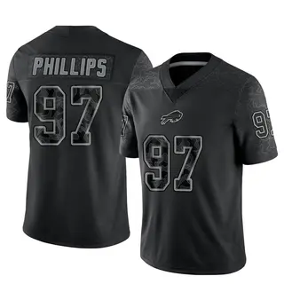 Buffalo Bills Men's Jordan Phillips Limited Reflective Jersey - Black