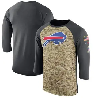 Buffalo Bills Men's Legend Salute to Service 2017 Sideline Performance Three-Quarter Sleeve T-Shirt - Camo/Anthracite