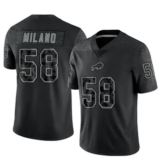 Buffalo Bills Men's Matt Milano Limited Reflective Jersey - Black