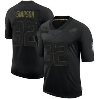Buffalo Bills Men's O. J. Simpson Limited 2020 Salute To Service Jersey - Black