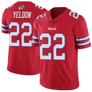 Buffalo Bills Men's T.J. Yeldon Limited Color Rush Vapor Untouchable Jersey - Red