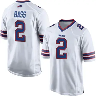 Buffalo Bills Men's Tyler Bass Game Jersey - White