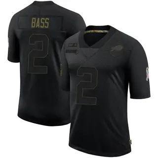 Buffalo Bills Men's Tyler Bass Limited 2020 Salute To Service Jersey - Black
