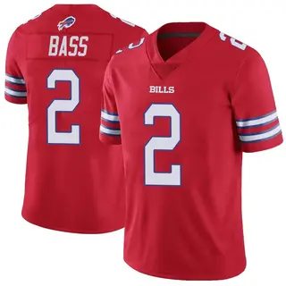 Buffalo Bills Men's Tyler Bass Limited Color Rush Vapor Untouchable Jersey - Red
