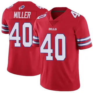 Buffalo Bills Men's Von Miller Limited Color Rush Vapor Untouchable Jersey - Red