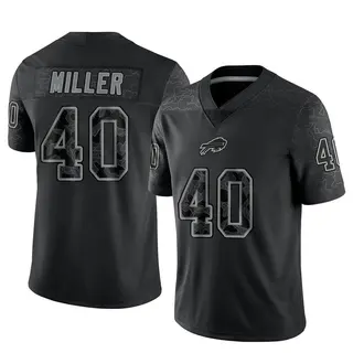 Buffalo Bills Men's Von Miller Limited Reflective Jersey - Black