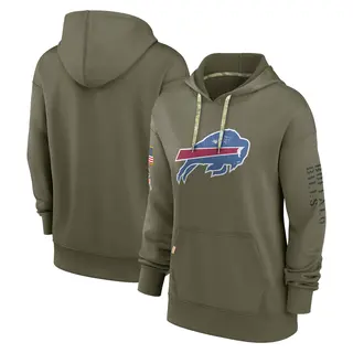 Buffalo Bills Women's 2022 Salute To Service Performance Pullover Hoodie - Olive