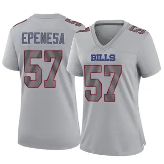 Buffalo Bills Women's AJ Epenesa Game Atmosphere Fashion Jersey - Gray
