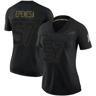 Buffalo Bills Women's AJ Epenesa Limited 2020 Salute To Service Jersey - Black