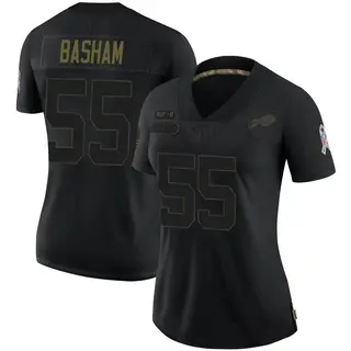 Buffalo Bills Women's Boogie Basham Limited 2020 Salute To Service Jersey - Black