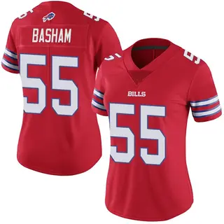 Buffalo Bills Women's Boogie Basham Limited Color Rush Vapor Untouchable Jersey - Red