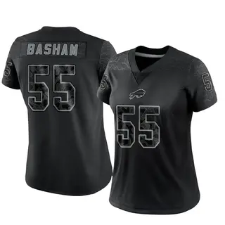 Buffalo Bills Women's Boogie Basham Limited Reflective Jersey - Black