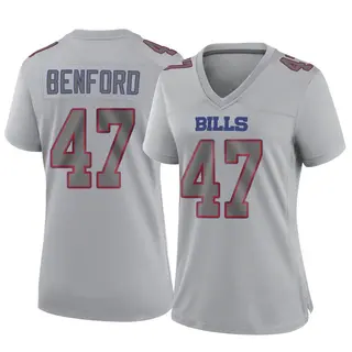 Buffalo Bills Women's Christian Benford Game Atmosphere Fashion Jersey - Gray