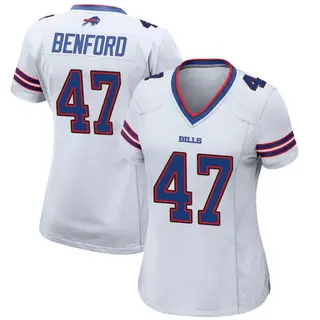 Buffalo Bills Women's Christian Benford Game Jersey - White