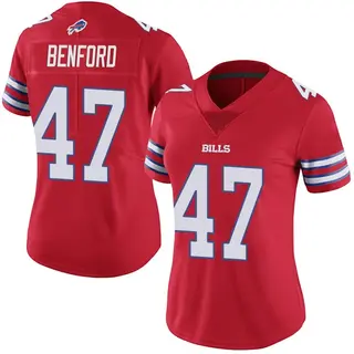 Buffalo Bills Women's Christian Benford Limited Color Rush Vapor Untouchable Jersey - Red