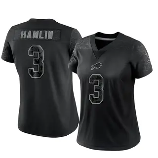 Buffalo Bills Women's Damar Hamlin Limited Reflective Jersey - Black