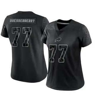 Buffalo Bills Women's David Quessenberry Limited Reflective Jersey - Black