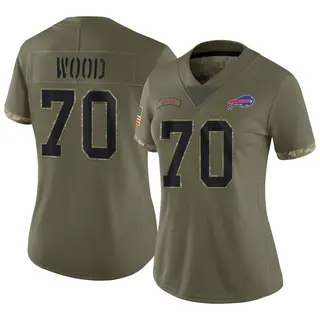 Buffalo Bills Women's Eric Wood Limited 2022 Salute To Service Jersey - Olive