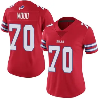 Buffalo Bills Women's Eric Wood Limited Color Rush Vapor Untouchable Jersey - Red