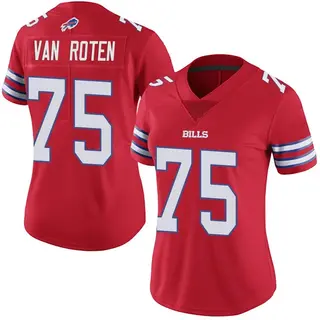 Buffalo Bills Women's Greg Van Roten Limited Color Rush Vapor Untouchable Jersey - Red