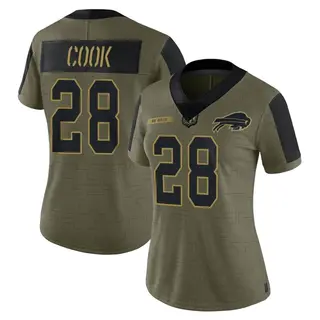 Buffalo Bills Women's James Cook Limited 2021 Salute To Service Jersey - Olive