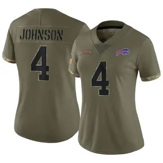 Buffalo Bills Women's Jaquan Johnson Limited 2022 Salute To Service Jersey - Olive