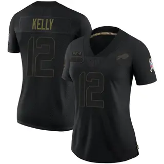 Buffalo Bills Women's Jim Kelly Limited 2020 Salute To Service Jersey - Black