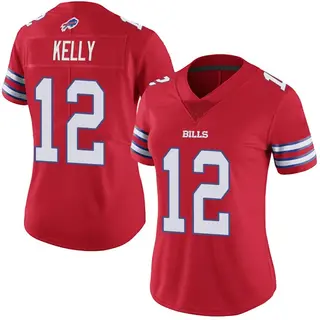 Buffalo Bills Women's Jim Kelly Limited Color Rush Vapor Untouchable Jersey - Red