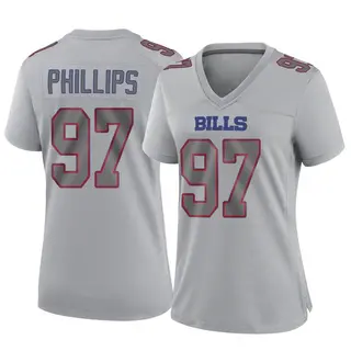 Buffalo Bills Women's Jordan Phillips Game Atmosphere Fashion Jersey - Gray