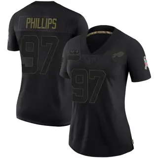 Buffalo Bills Women's Jordan Phillips Limited 2020 Salute To Service Jersey - Black