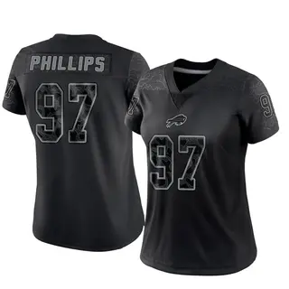 Buffalo Bills Women's Jordan Phillips Limited Reflective Jersey - Black