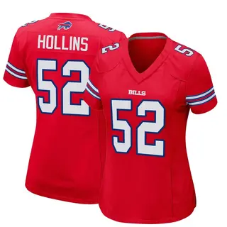Buffalo Bills Women's Justin Hollins Game Alternate Jersey - Red