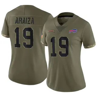 Buffalo Bills Women's Matt Araiza Limited 2022 Salute To Service Jersey - Olive