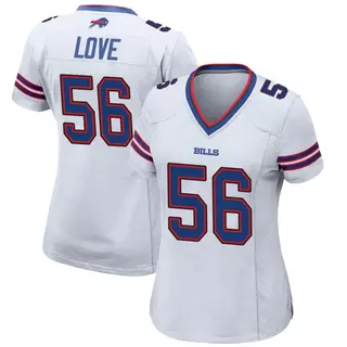 Buffalo Bills Women's Mike Love Game Jersey - White